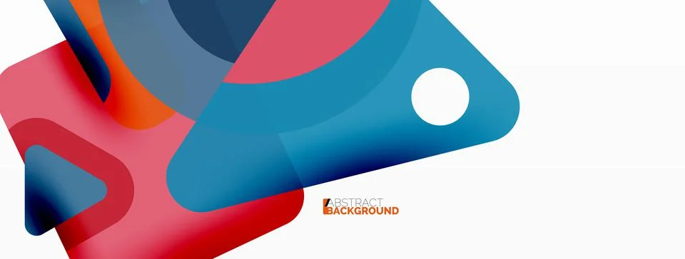 Line, triangle, square and circle primitive composition. Vector geometric Stock Illustration