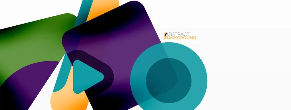 Line, triangle, square and circle primitive composition. Vector geometric Stock Illustration