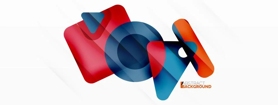 Line, triangle, square and circle primitive composition. Vector geometric Stock Illustration