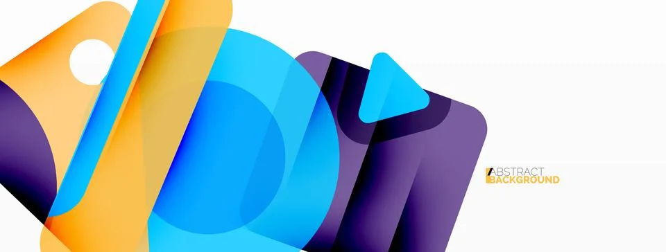 Line, triangle, square and circle primitive composition. Vector geometric Stock Illustration