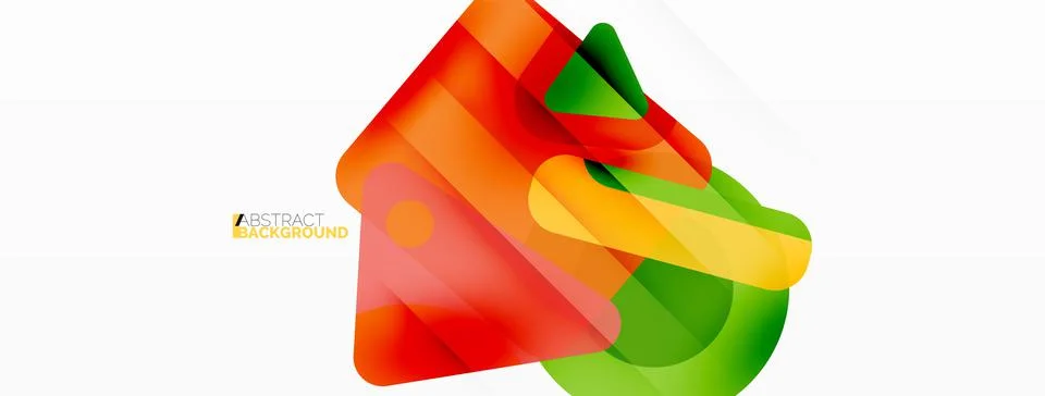Line, triangle, square and circle primitive composition. Vector geometric Stock Illustration