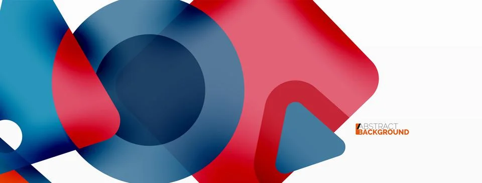 Line, triangle, square and circle primitive composition. Vector geometric Stock Illustration