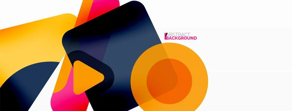 Line, triangle, square and circle primitive composition. Vector geometric イラスト素材