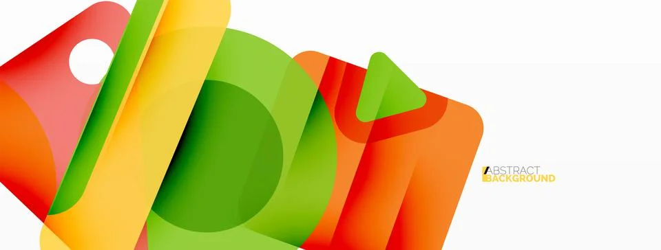 Line, triangle, square and circle primitive composition. Vector geometric Stock Illustration