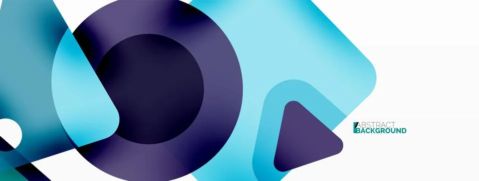 Line, triangle, square and circle primitive composition. Vector geometric Stock Illustration