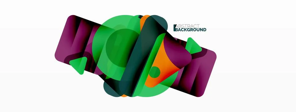 Line, triangle, square and circle primitive composition. Vector geometric Stock Illustration