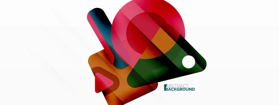 Line, triangle, square and circle primitive composition. Vector geometric Stock Illustration