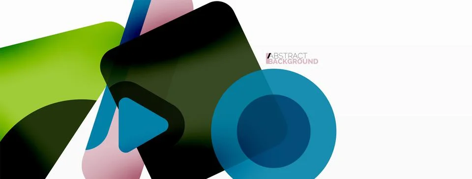 Line, triangle, square and circle primitive composition. Vector geometric 스톡 일러스트