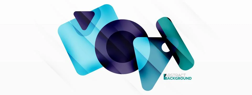 Line, triangle, square and circle primitive composition. Vector geometric Stock Illustration
