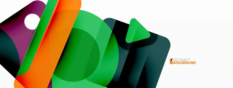 Line, triangle, square and circle primitive composition. Vector geometric Stock Illustration