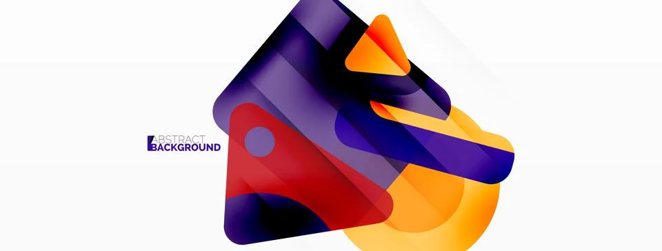 Line, triangle, square and circle primitive composition. Vector geometric Stock Illustration