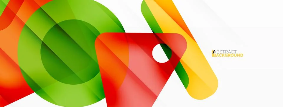 Line, triangle, square and circle primitive composition. Vector geometric Stock Illustration