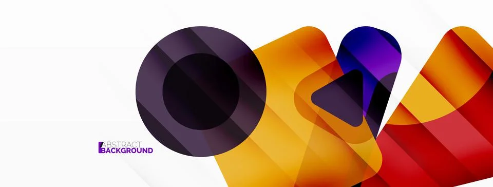 Line, triangle, square and circle primitive composition. Vector geometric Stock Illustration