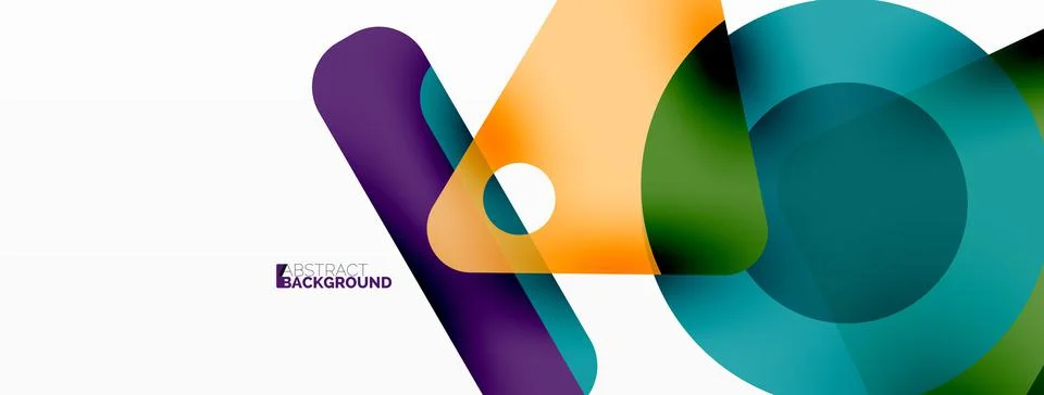 Line, triangle, square and circle primitive composition. Vector geometric Illustrazione stock