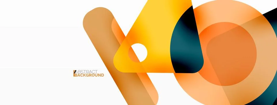 Line, triangle, square and circle primitive composition. Vector geometric Stock Illustration