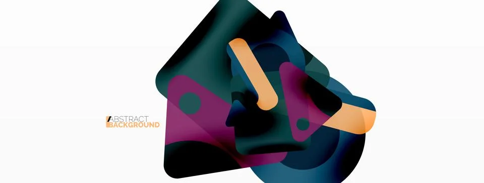 Line, triangle, square and circle primitive composition. Vector geometric Stock Illustration