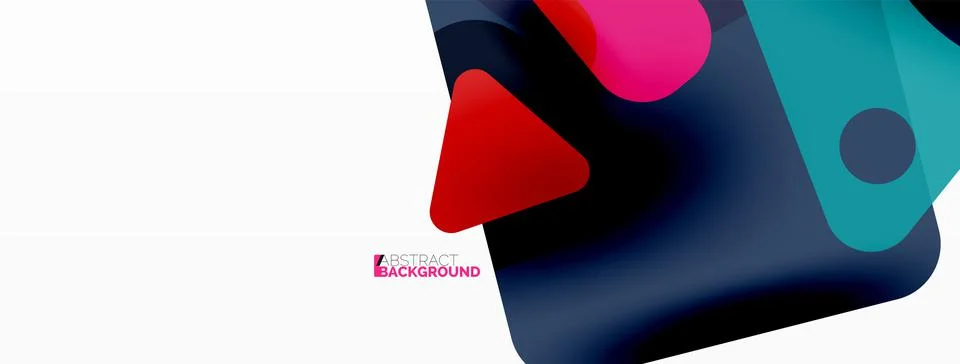 Line, triangle, square and circle primitive composition. Vector geometric Stock Illustration