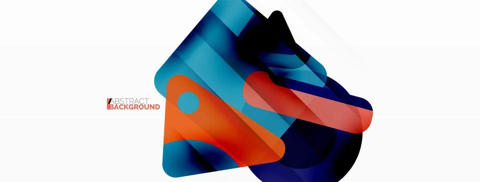 Line, triangle, square and circle primitive composition. Vector geometric Illustrazione stock