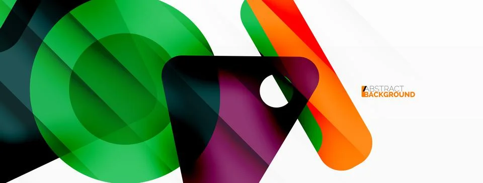 Line, triangle, square and circle primitive composition. Vector geometric Stock Illustration