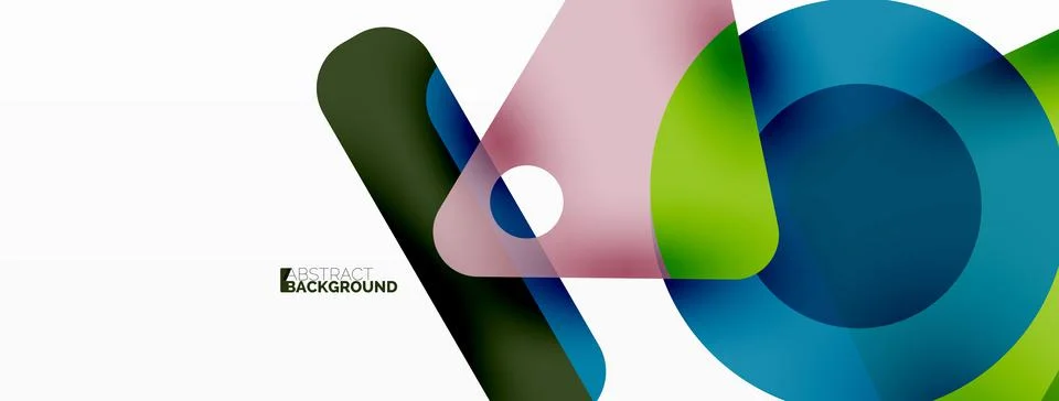 Line, triangle, square and circle primitive composition. Vector geometric Stock Illustration