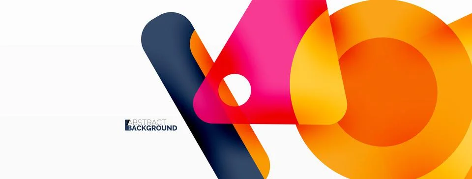 Line, triangle, square and circle primitive composition. Vector geometric Stock Illustration