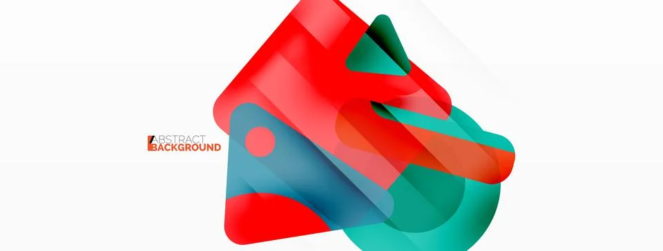 Line, triangle, square and circle primitive composition. Vector geometric Illustrazione stock