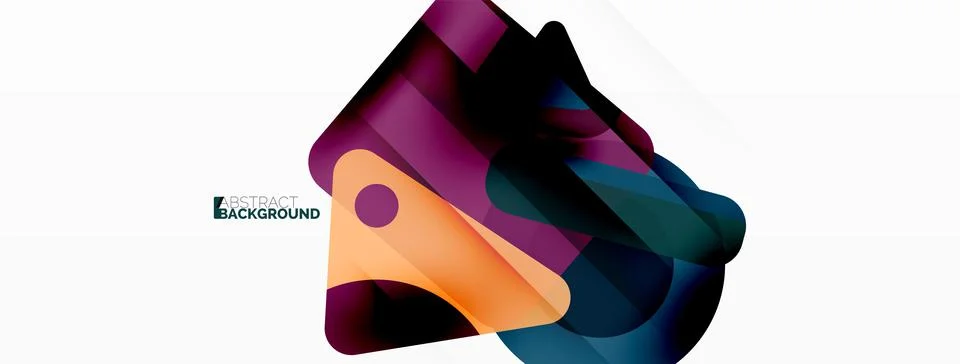 Line, triangle, square and circle primitive composition. Vector geometric Illustrazione stock