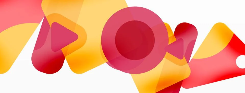 Line, triangle, square and circle primitive composition. Vector geometric Stock Illustration