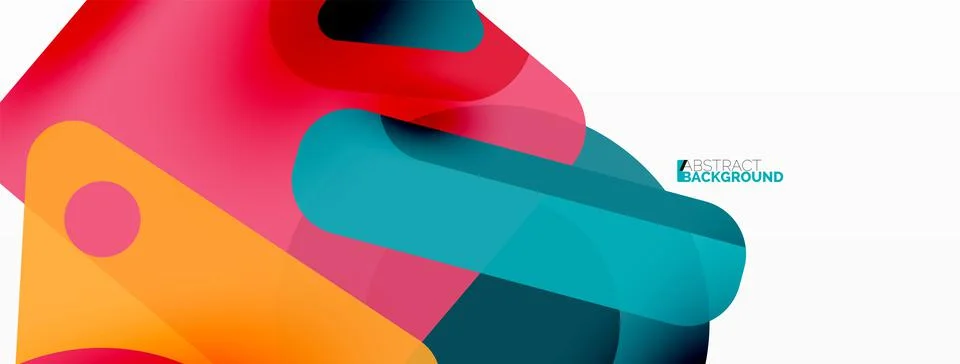 Line, triangle, square and circle primitive composition. Vector geometric Stock Illustration