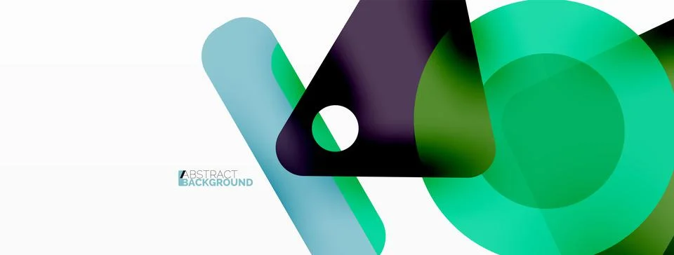 Line, triangle, square and circle primitive composition. Vector geometric Stock Illustration
