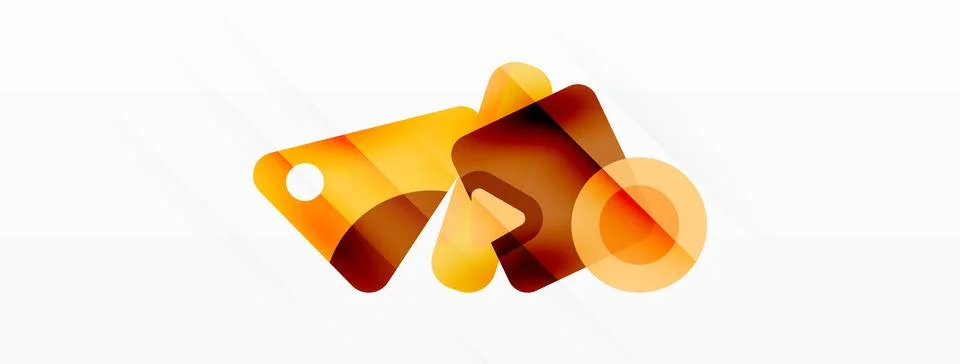 Line, triangle, square and circle primitive composition. Vector geometric Stock Illustration