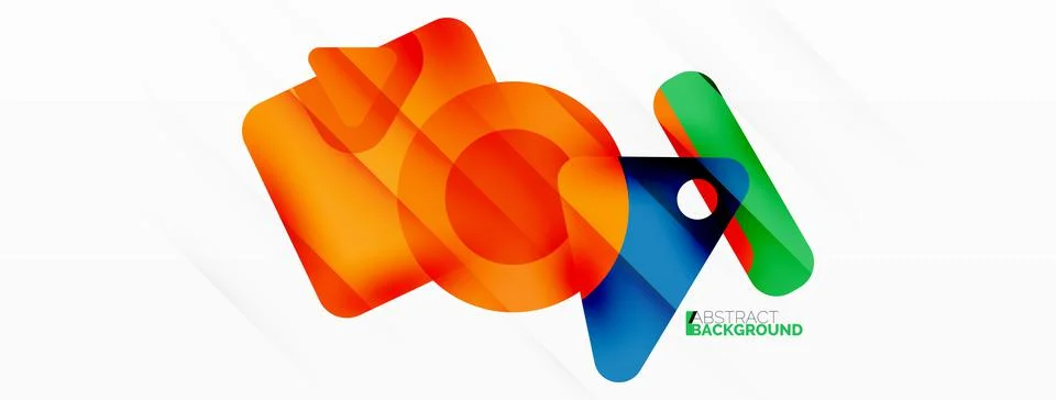 Line, triangle, square and circle primitive composition. Vector geometric Stock Illustration