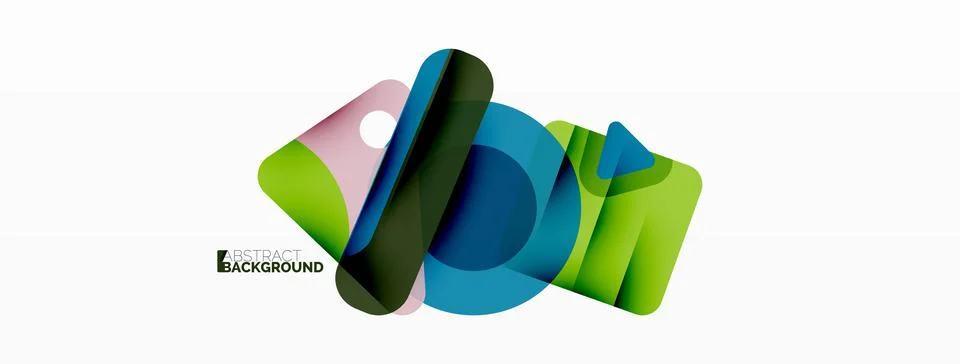 Line, triangle, square and circle primitive composition. Vector geometric Stock Illustration
