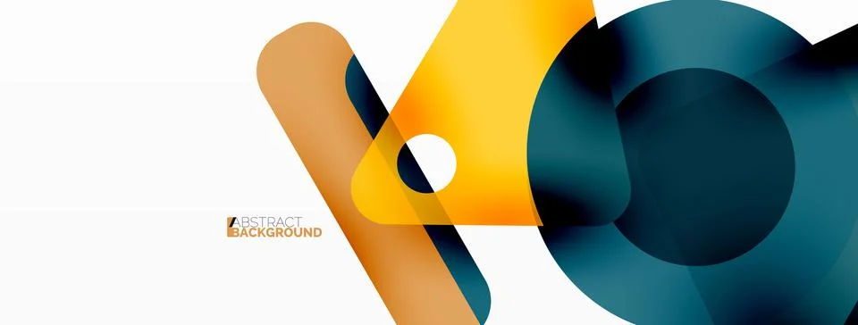 Line, triangle, square and circle primitive composition. Vector geometric Stock Illustration