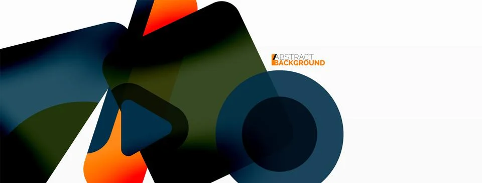 Line, triangle, square and circle primitive composition. Vector geometric Stock Illustration