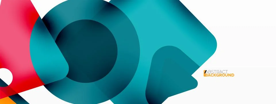 Line, triangle, square and circle primitive composition. Vector geometric Stock Illustration