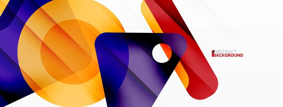 Line, triangle, square and circle primitive composition. Vector geometric Stock Illustration
