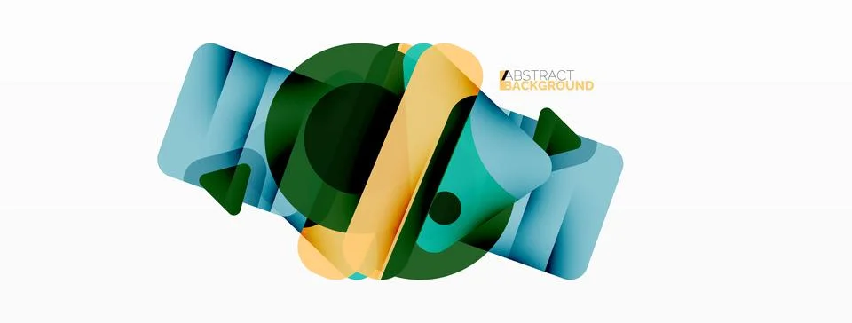 Line, triangle, square and circle primitive composition. Vector geometric Stock Illustration