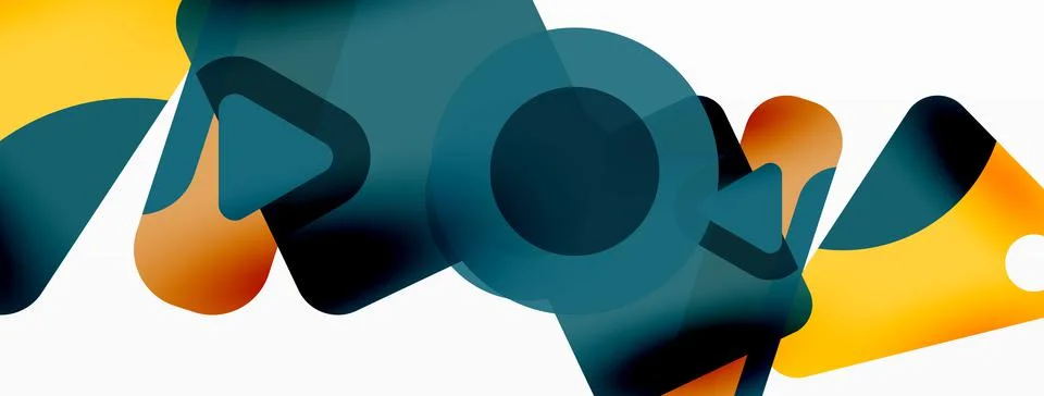 Line, triangle, square and circle primitive composition. Vector geometric イラスト素材