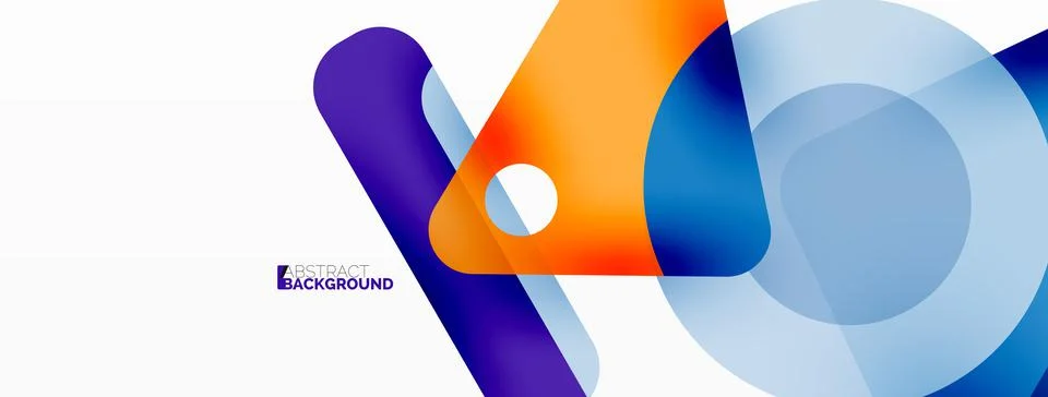 Line, triangle, square and circle primitive composition. Vector geometric Stock Illustration