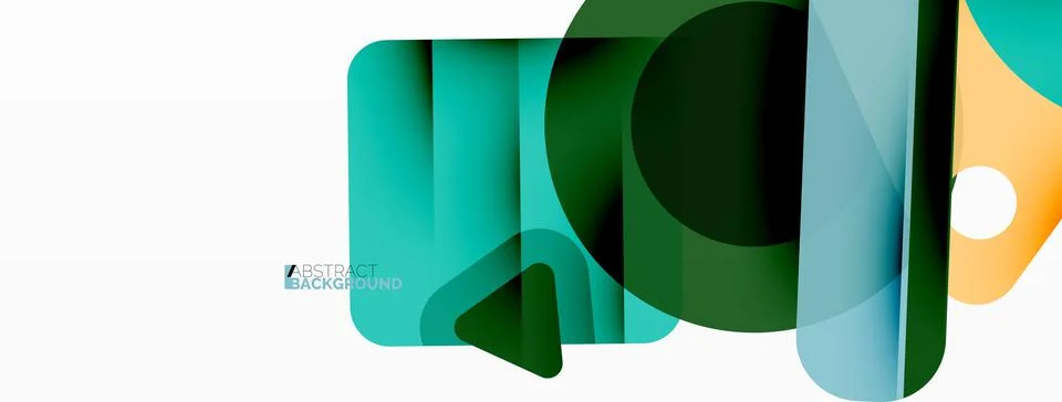 Line, triangle, square and circle primitive composition. Vector geometric Stock Illustration