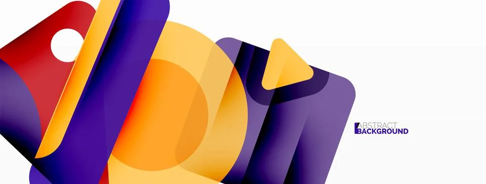 Line, triangle, square and circle primitive composition. Vector geometric Stock Illustration