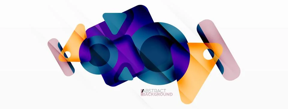 Line, triangle, square and circle primitive composition. Vector geometric イラスト素材