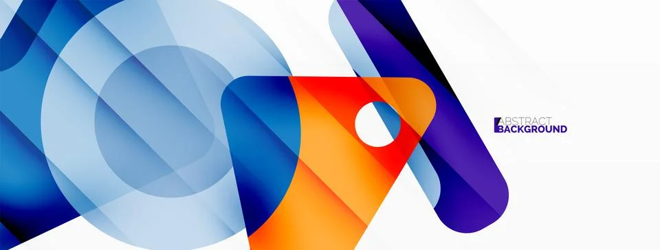 Line, triangle, square and circle primitive composition. Vector geometric Stock Illustration