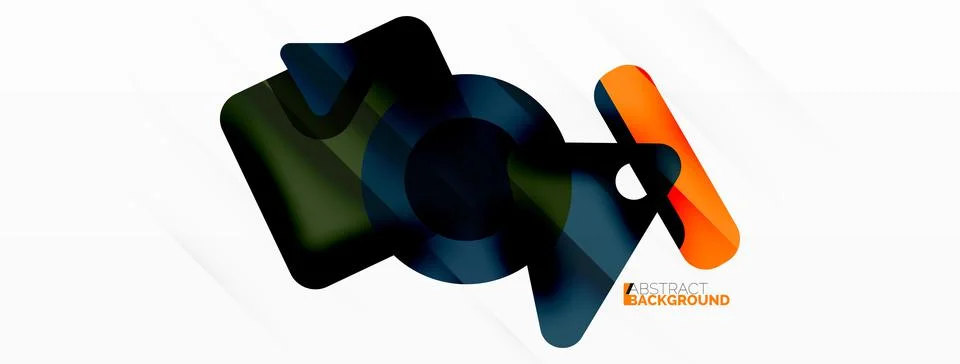 Line, triangle, square and circle primitive composition. Vector geometric Stock Illustration