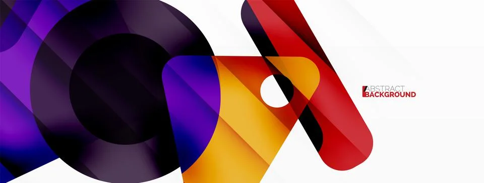 Line, triangle, square and circle primitive composition. Vector geometric Stock Illustration