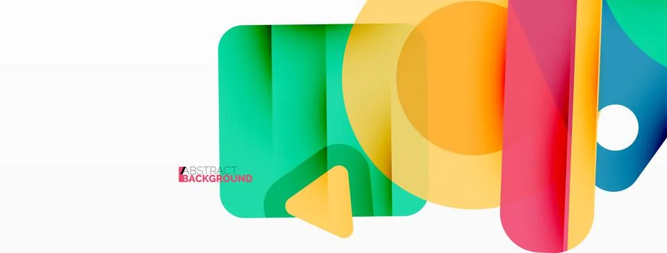 Line, triangle, square and circle primitive composition. Vector geometric Illustrazione stock