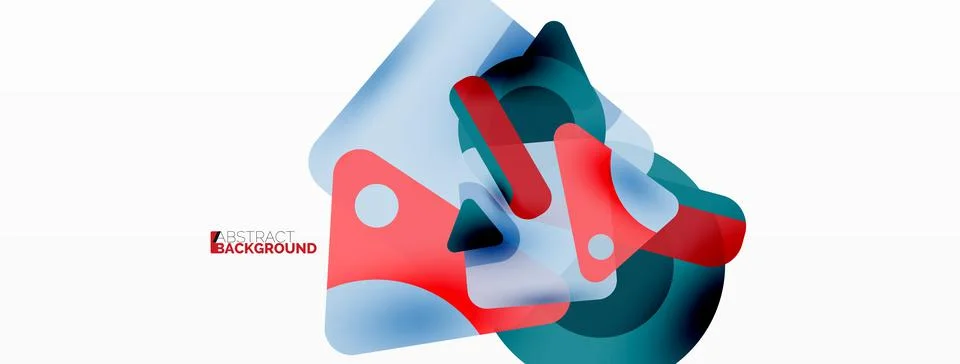 Line, triangle, square and circle primitive composition. Vector geometric Stock Illustration