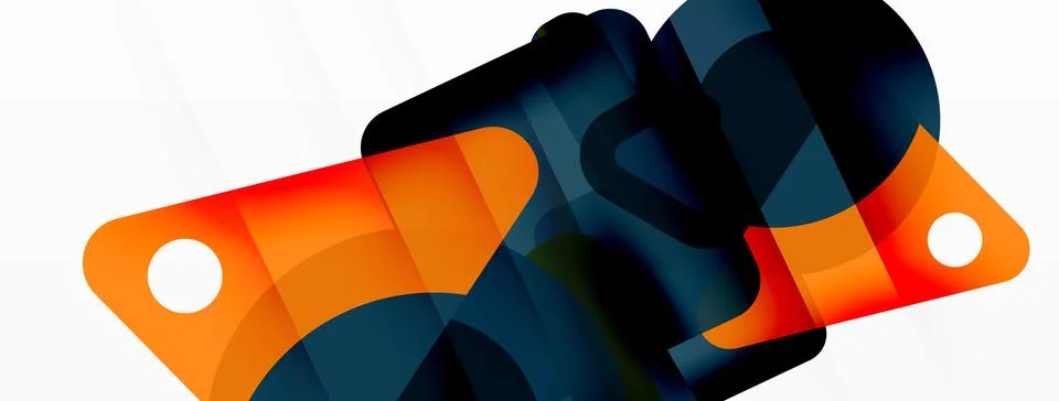 Line, triangle, square and circle primitive composition. Vector geometric Stock Illustration