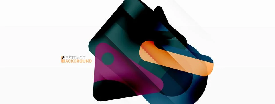 Line, triangle, square and circle primitive composition. Vector geometric イラスト素材